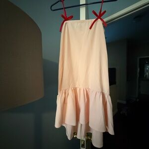 Light Pink Ruffled Midi Skirt - Women's Skirt